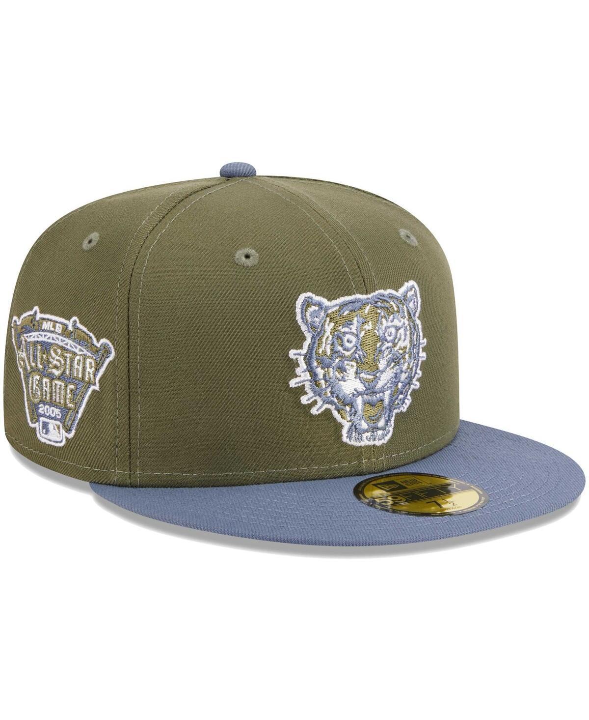 Mens New Era Olive/Blue Detroit Tigers 59FIFTY Fitted Hat Product Image