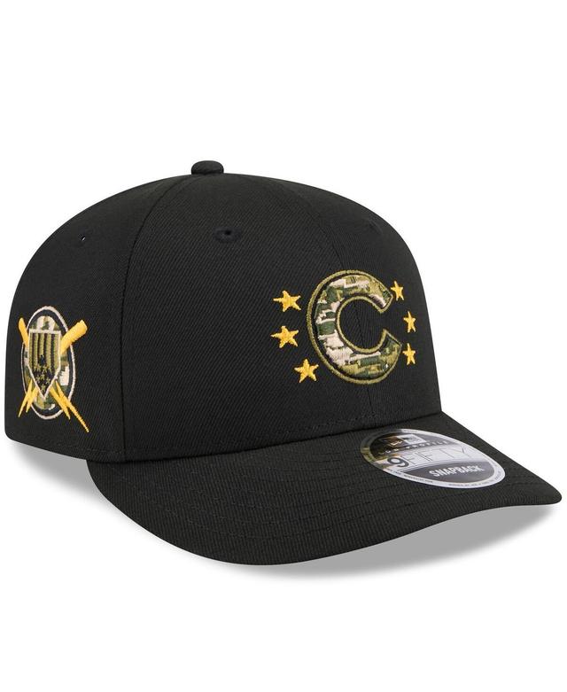 Mens New Era Black Cleveland Guardians 2024 Armed Forces Day Low Profile 9FIFTY Snapback Hat Product Image