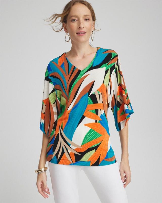 Women's Travelers Palms Kimono Sleeve Top Product Image