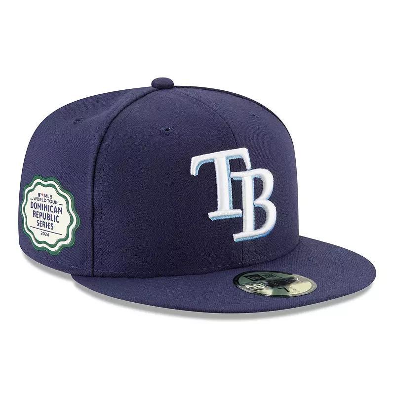 Mens New Era Navy Tampa Bay Rays 2024 MLB World Tour: Dominican Republic Series 59FIFTY Fitted Hat RAY Blue Product Image