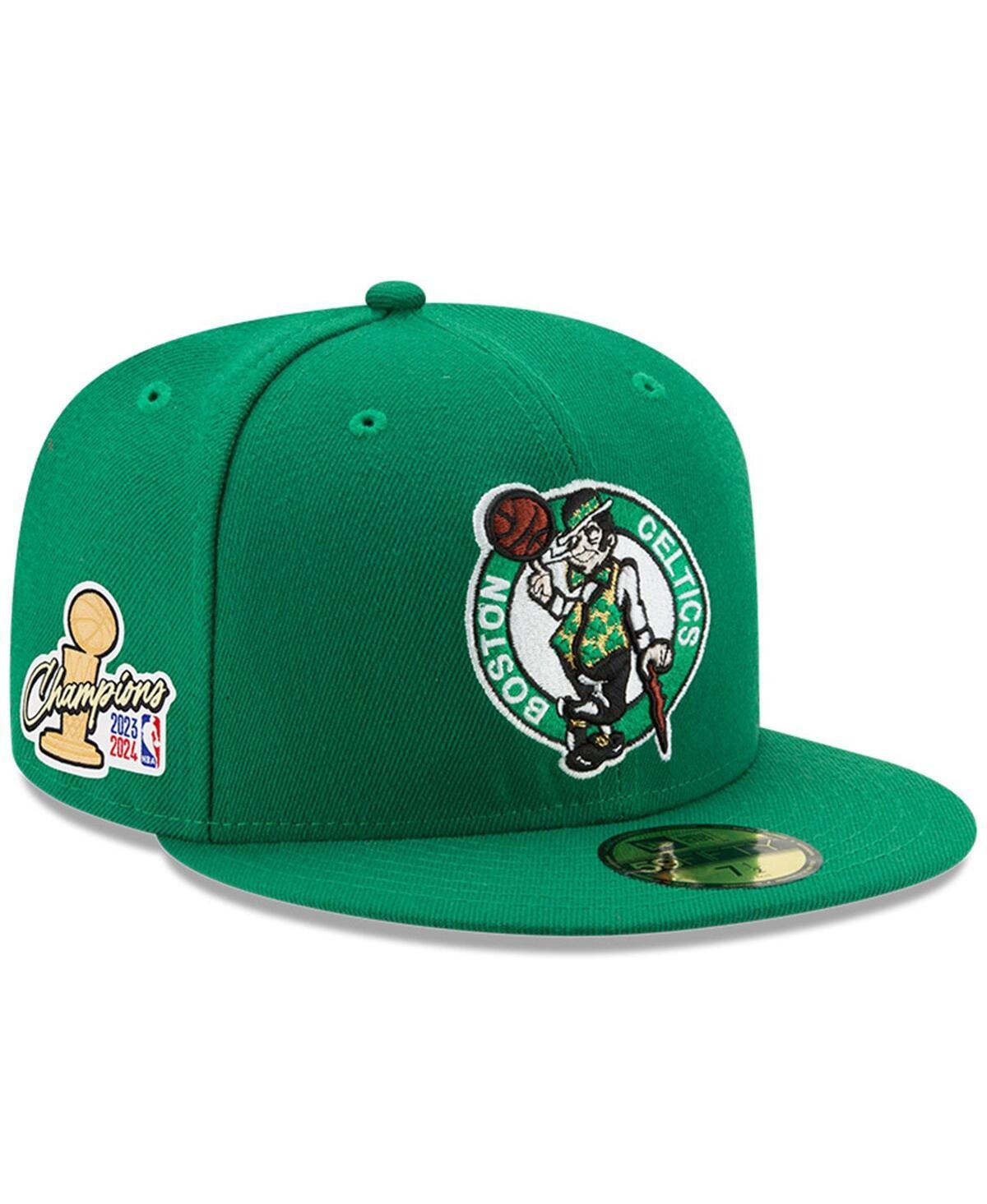 New Era Mens Kelly Green Boston Celtics 2024 Nba Finals Champions Side Patch 59FIFTY Fitted Hat Product Image