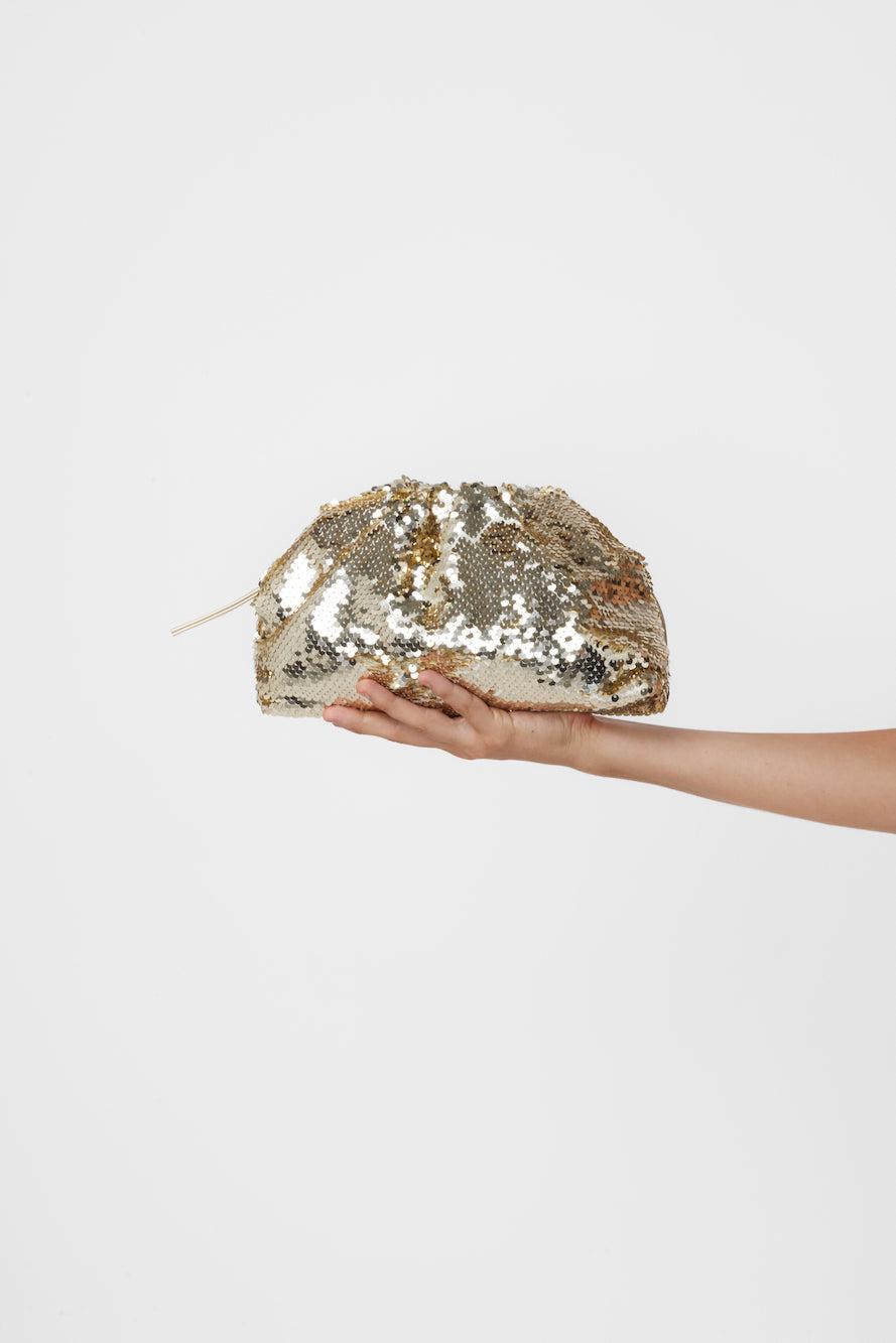 BILLINI Delly Bag Gold Sequin Product Image