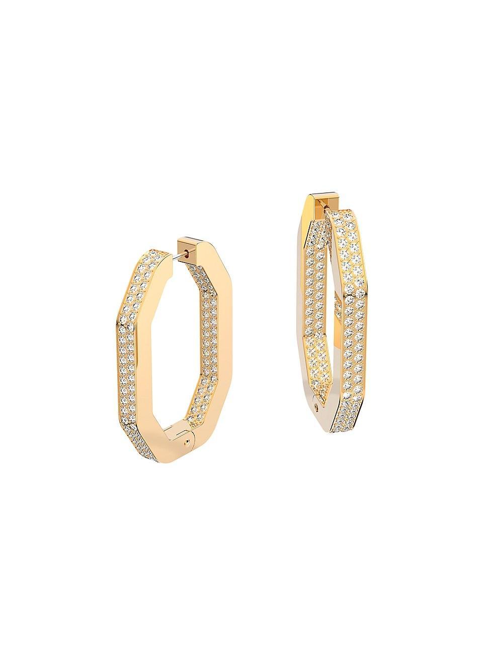 Swarovski Dextera Large Octagonal Crystal Hoop Earrings Product Image