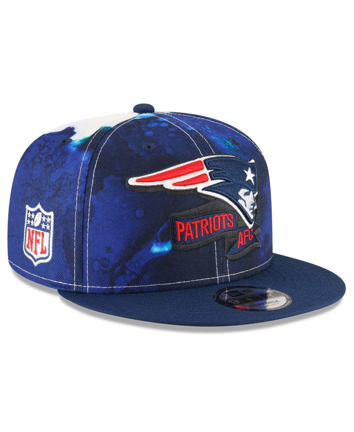 Mens New Era Navy New England Patriots 2022 Sideline 9FIFTY Ink Dye Snapback Hat Product Image