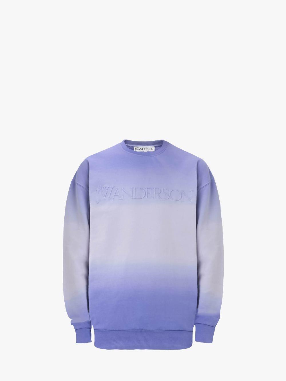 GRADIENT SWEATSHIRT WITH LOGO EMBROIDERED in purple | JW Anderson US  Product Image