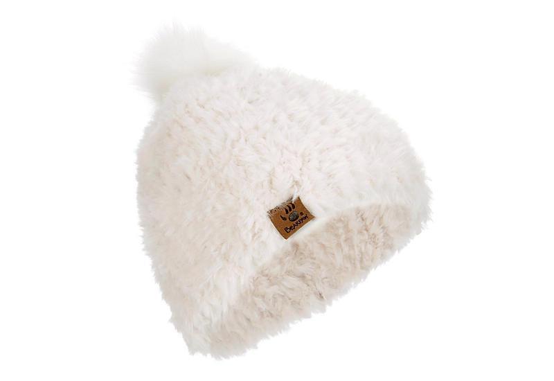 Bearpaw Womens Rib Faux Fur Beanie product image