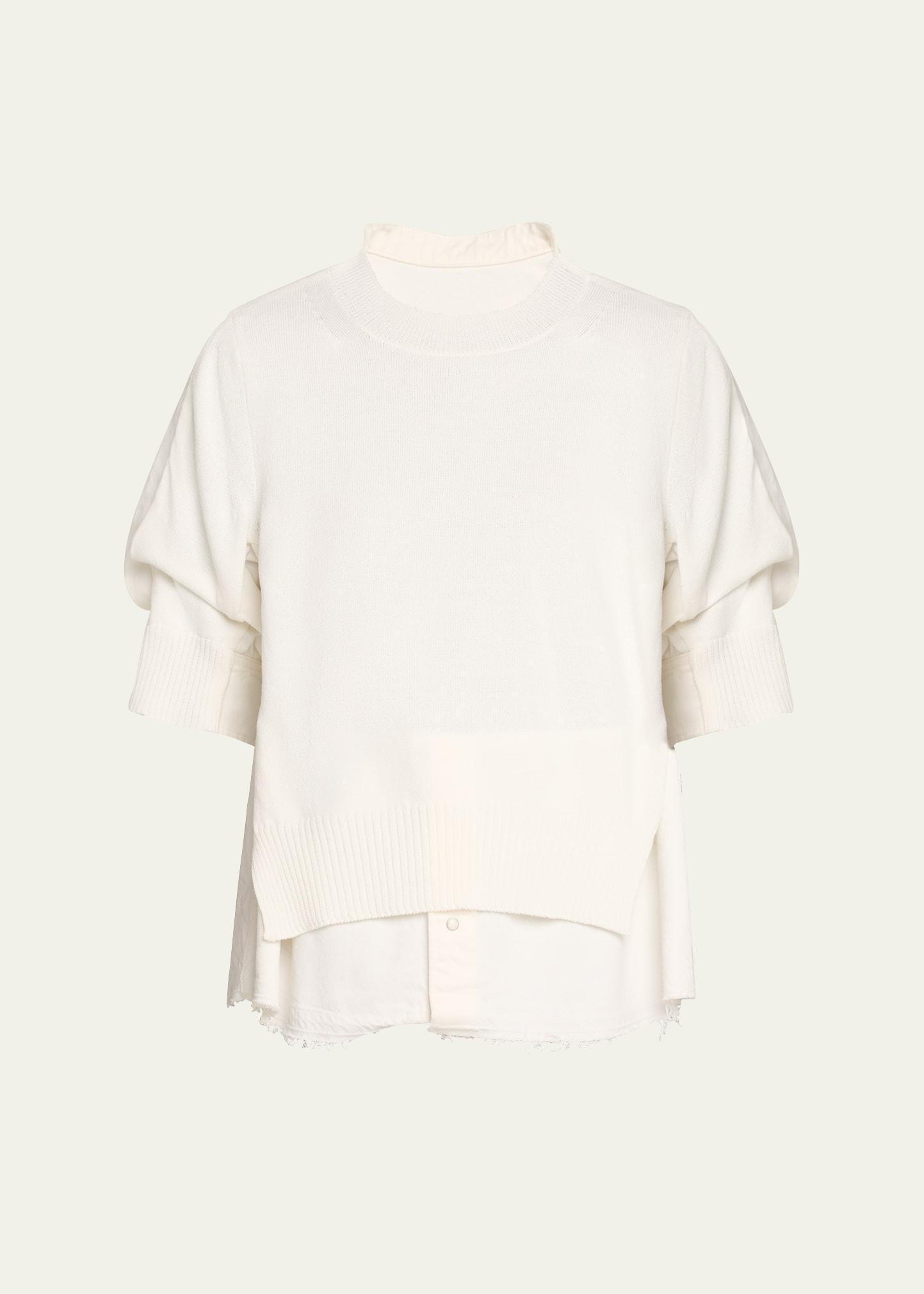 Womens Gathered Sleeve T-Shirt Product Image