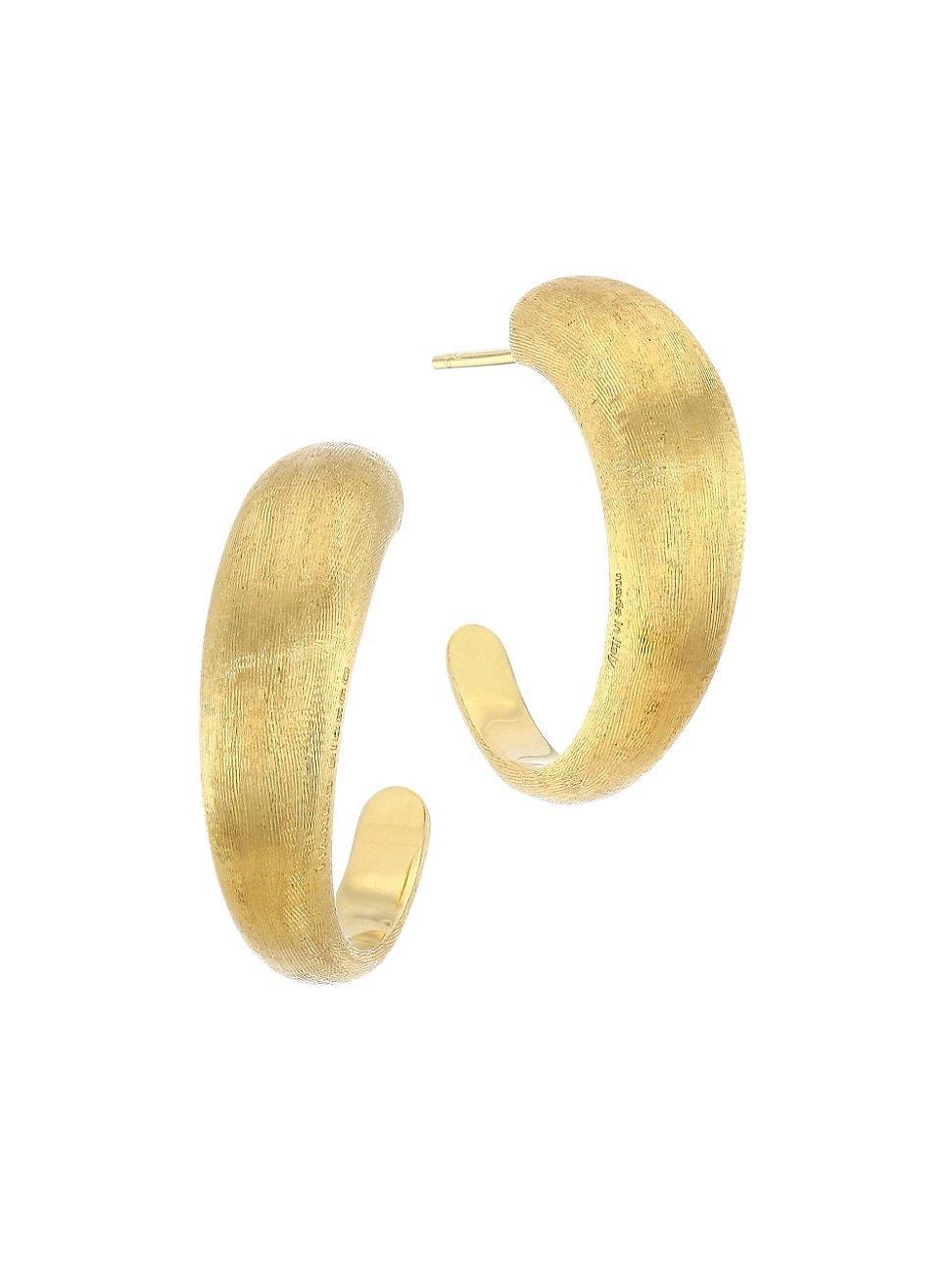 Womens Lucia 18K Yellow Gold Hoop Earrings Product Image