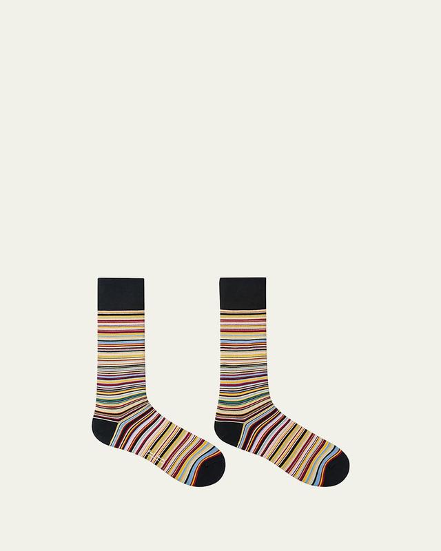 Paul Smith Stripe Cotton Blend Crew Socks Product Image