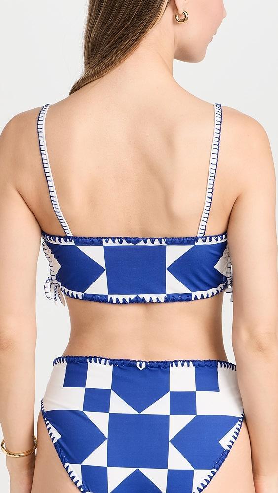 Sea Tanya Print Bikini Top with Ties | Shopbop Product Image