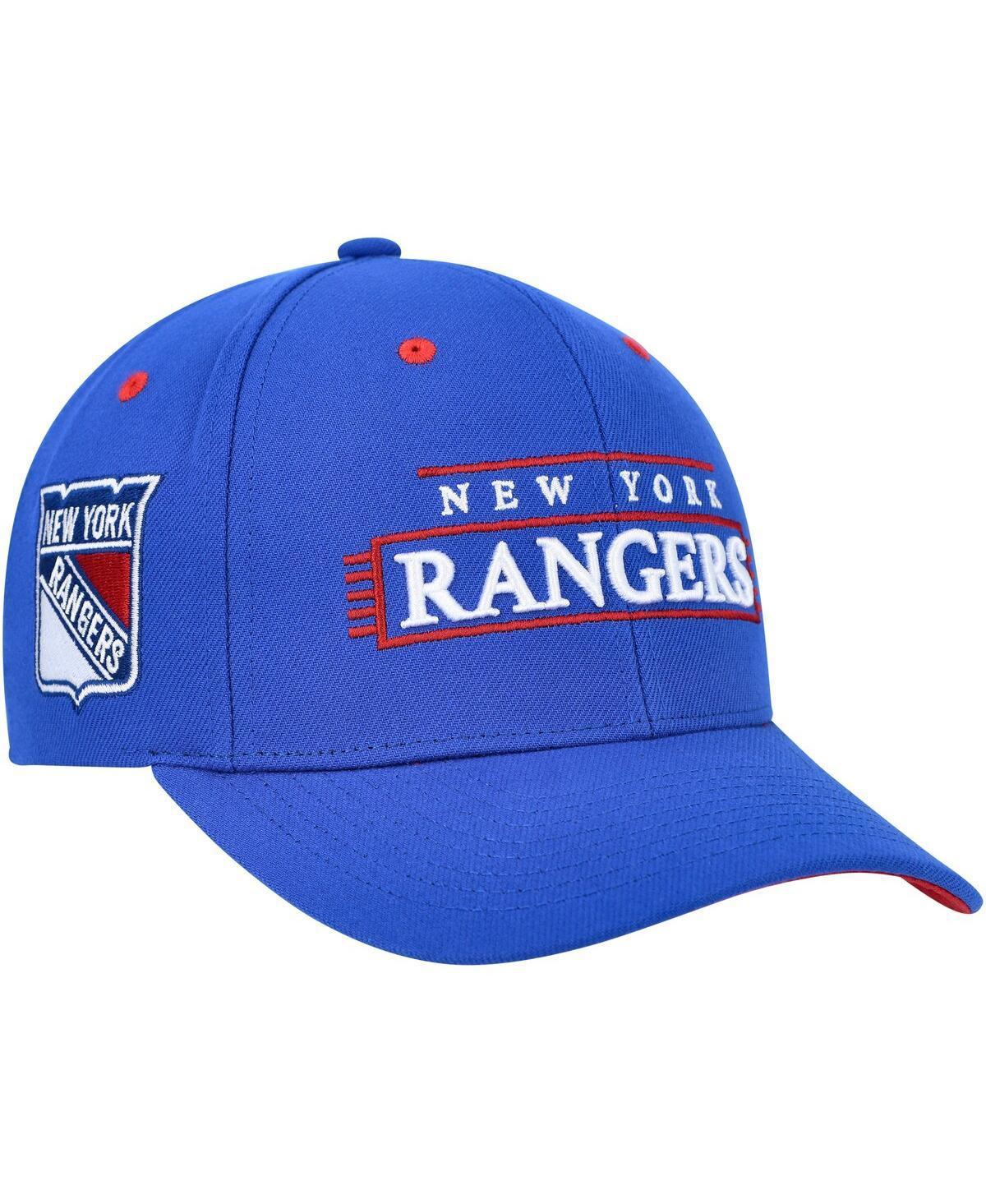 Mens Mitchell & Ness Blue New York Rangers LOFI Pro Snapback Hat Product Image