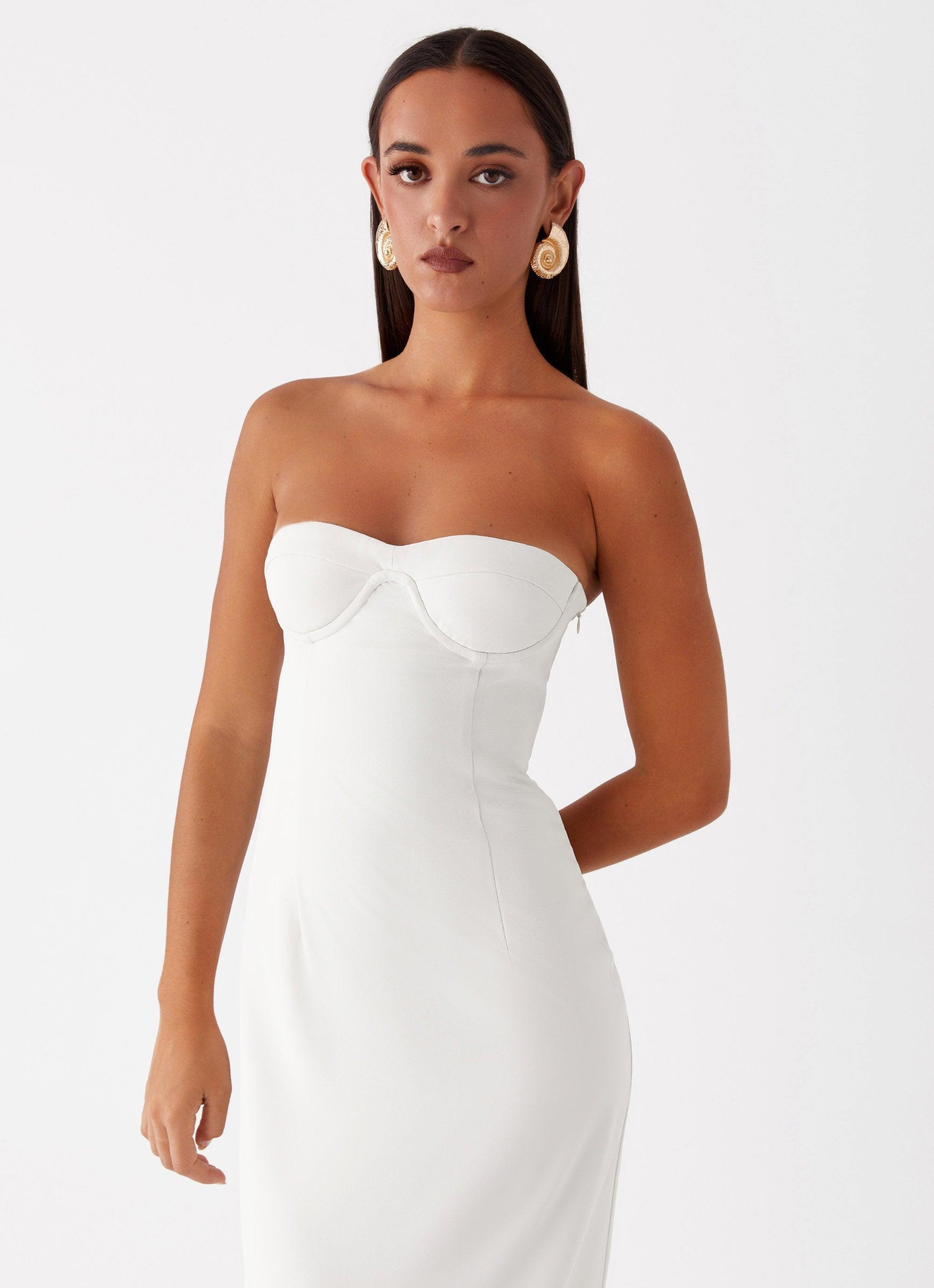 Tasmyn Bustier Maxi Dress - Stone Product Image