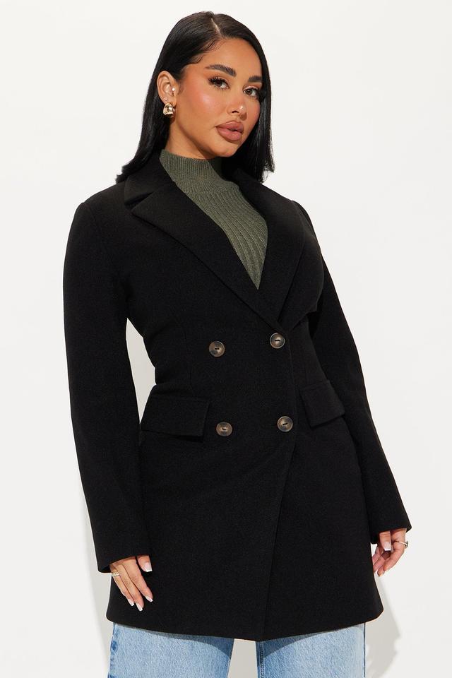 Kim Wool Coat - Black Product Image