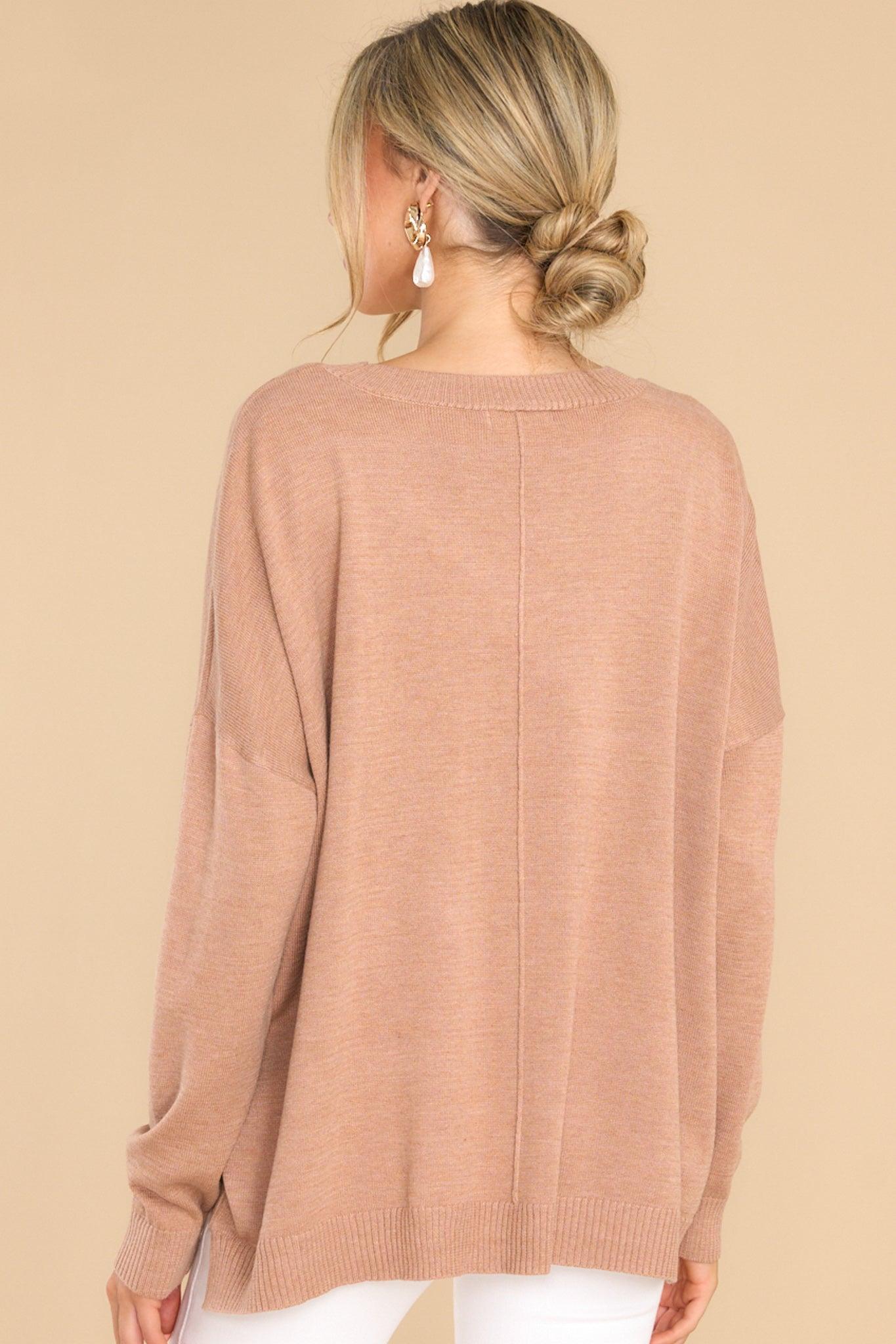 Staying Optimistic Light Mocha Sweater Sienna Product Image