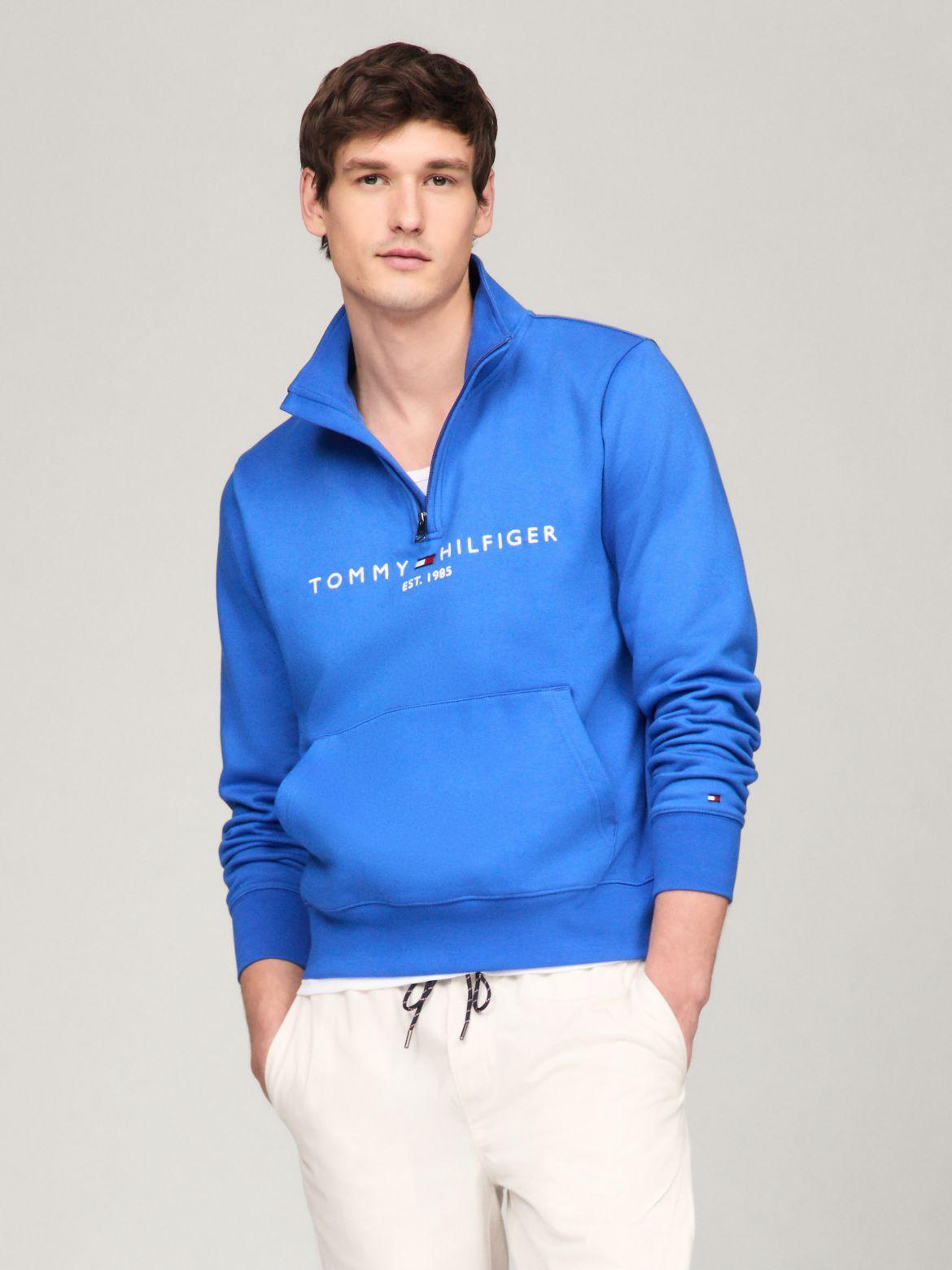 Tommy Hilfiger Men's Tommy Logo Quarter-Zip Sweatshirt Product Image