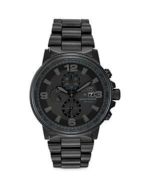 Citizen Mens Nighthawk Chronograph Black Stainless Steel Bracelet Watch Product Image