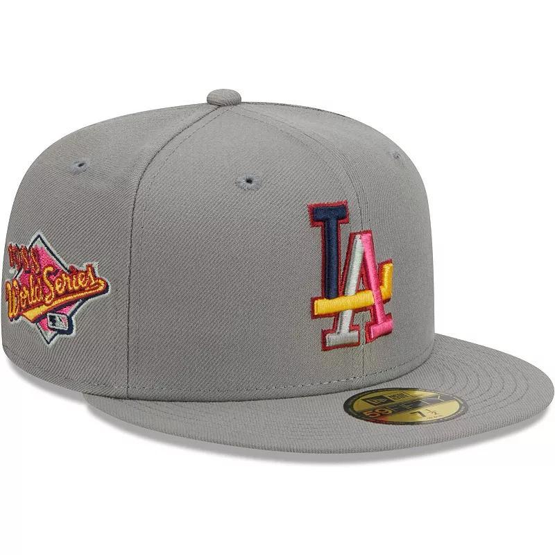 Mens New Era Gray Los Angeles Dodgers Color Pack 59FIFTY Fitted Hat Product Image