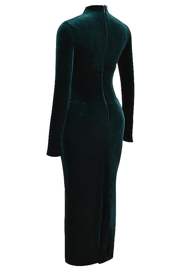 Arabella Forest Velvet Corset Dress Product Image