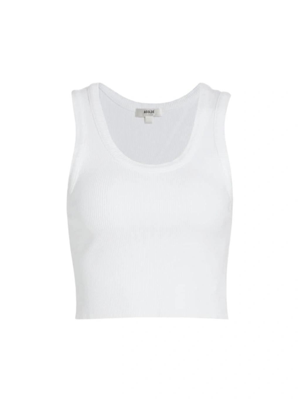 Poppy Cropped Tank In White product image