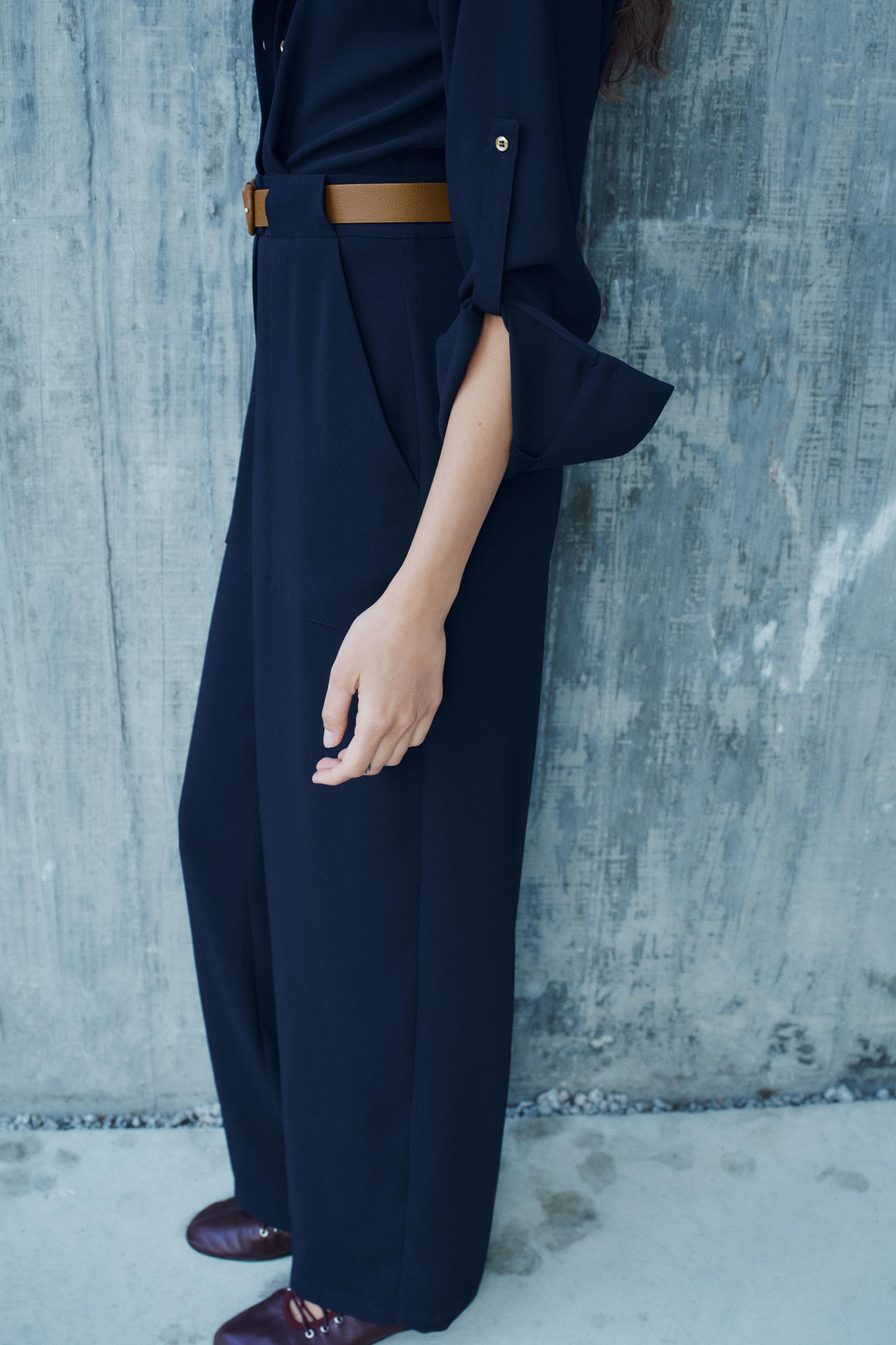 LONG BELTED JUMPSUIT Product Image