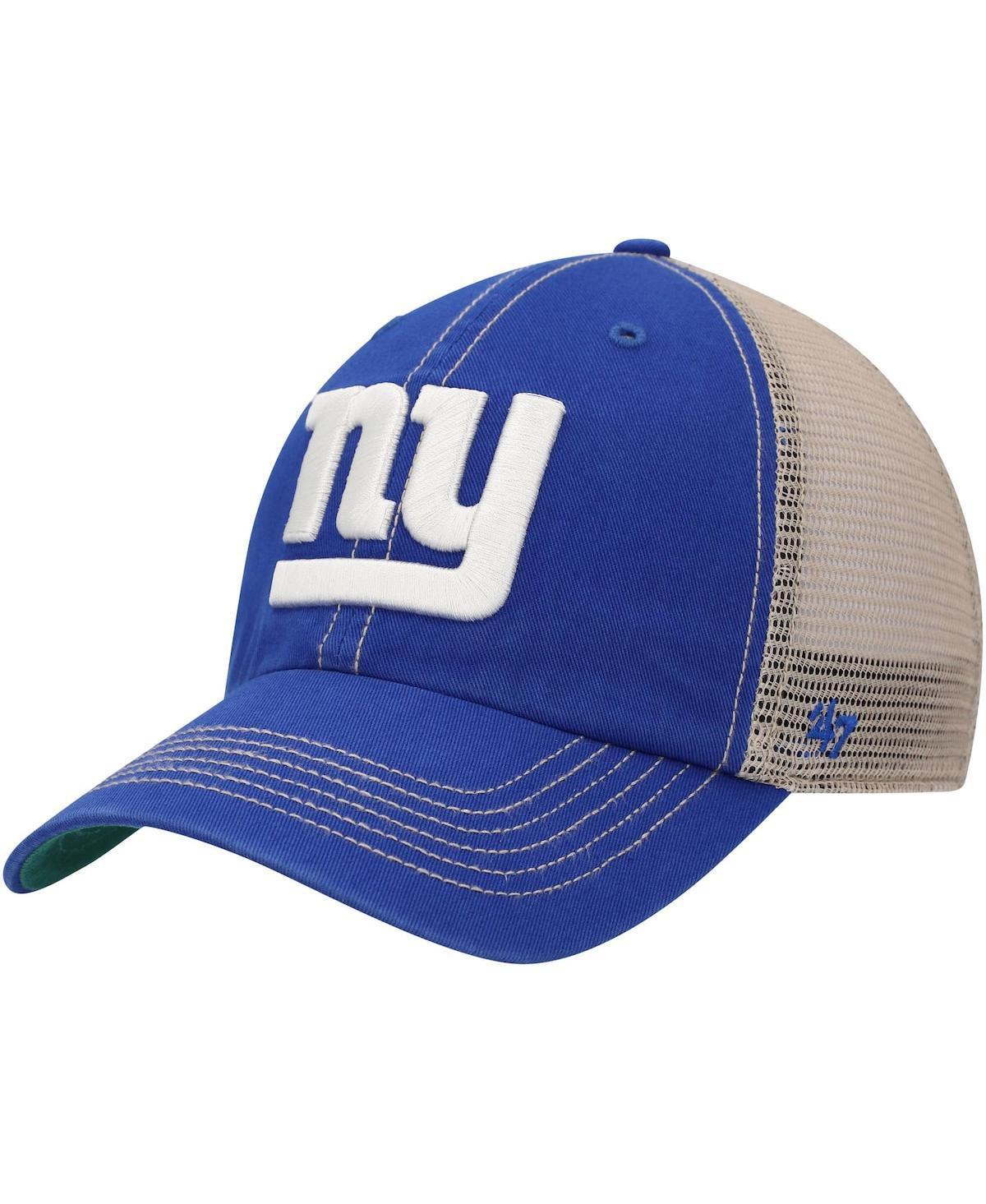 Mens 47 Royal New York Giants Trawler Trucker Clean Up Snapback Hat - Royal, Natural Product Image