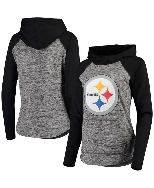 Womens G-III 4Her by Carl Banks Heathered Gray/Black Pittsburgh Steelers Championship Ring Pullover Hoodie Product Image