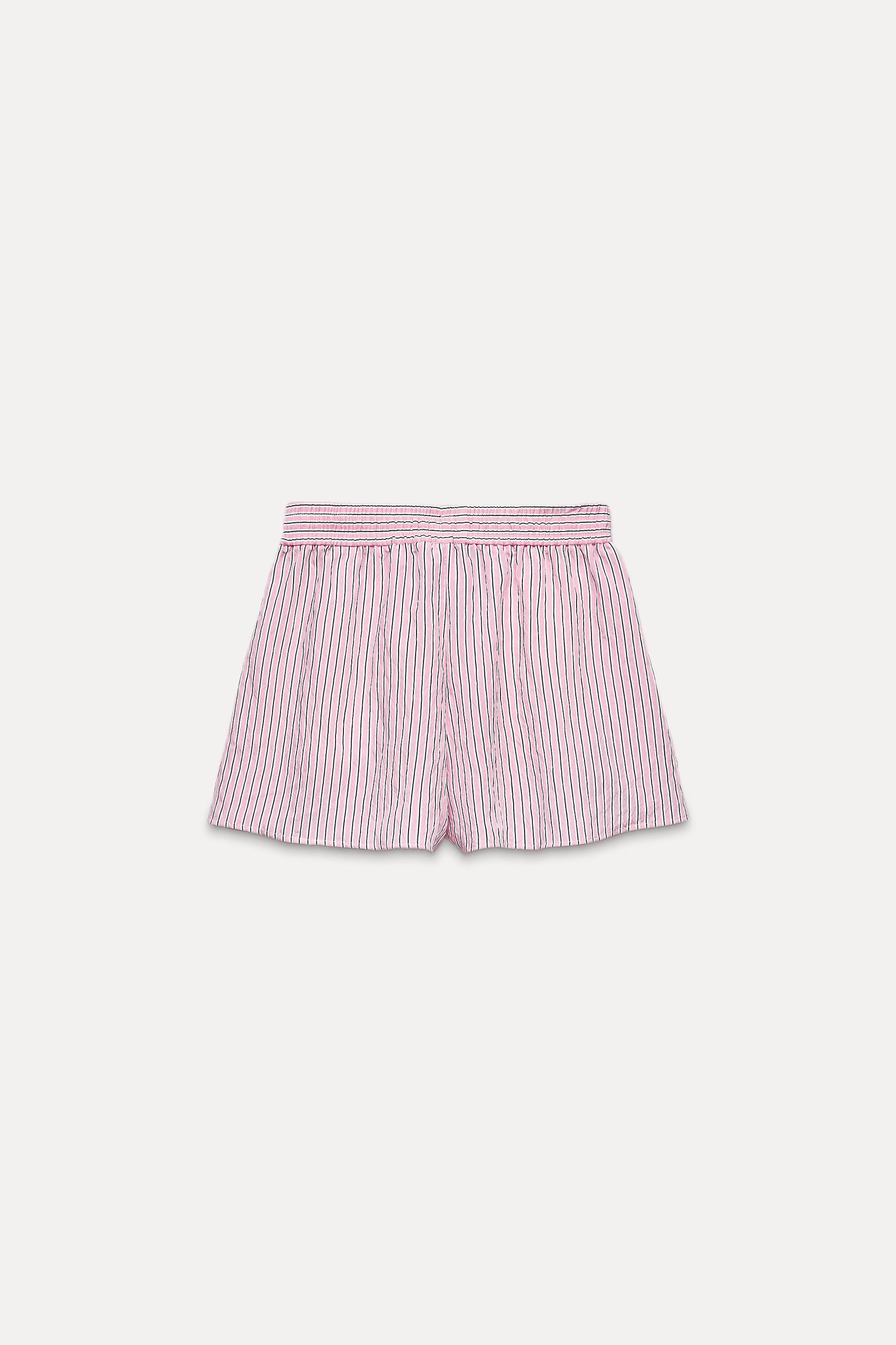 STRIPED POPLIN SHORTS Product Image