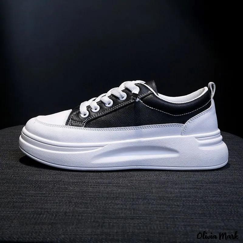 Olivia Mark – Thick Bottom Casual Flat Athletic Shoes Sneakers Product Image