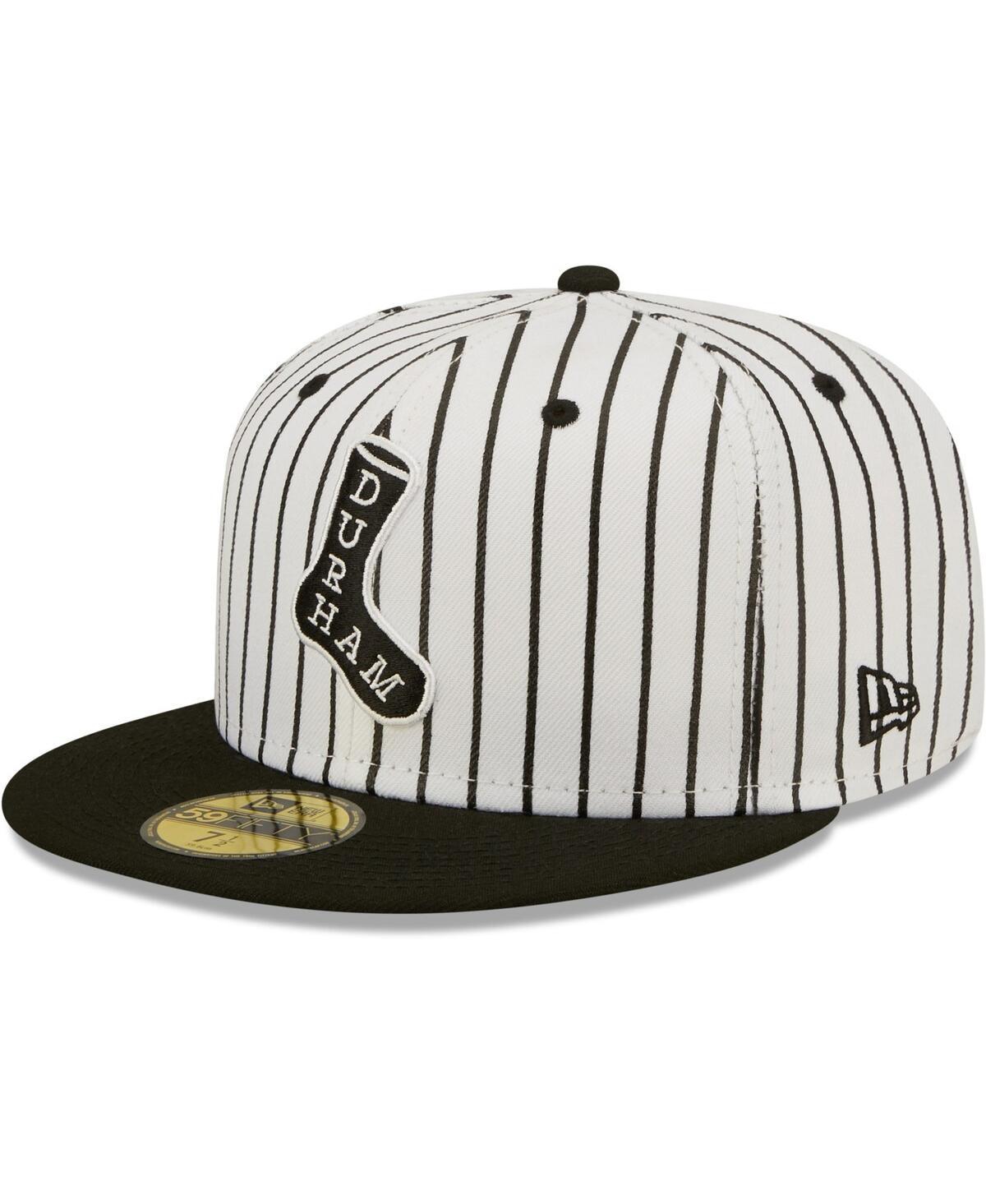 New Era Mens White Durham Bulls Black Sox Theme Night 59FIFTY Fitted Hat - White, Black Product Image