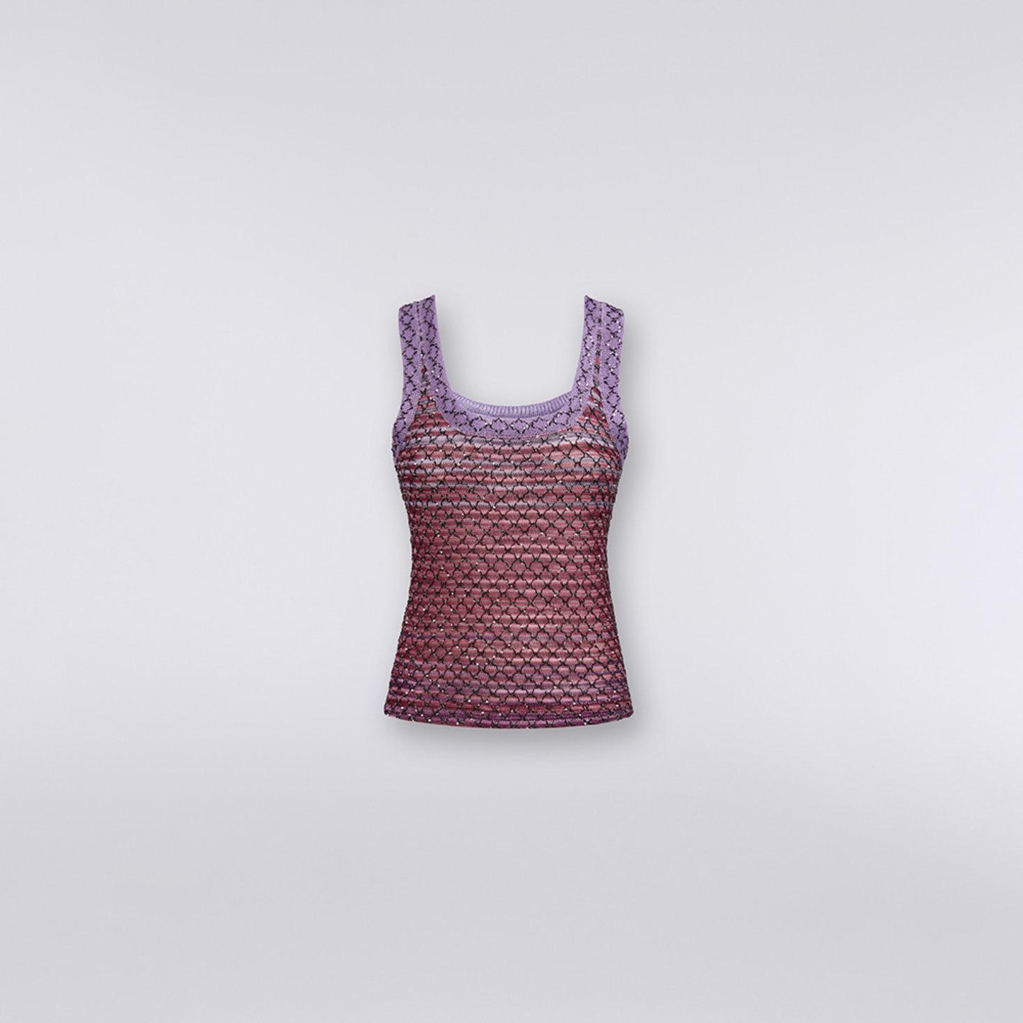 Viscose blend tank top with sequins Red | Missoni Product Image