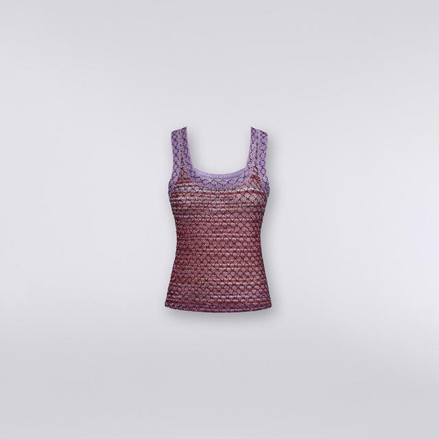 Viscose blend tank top with sequins Red | Missoni Product Image