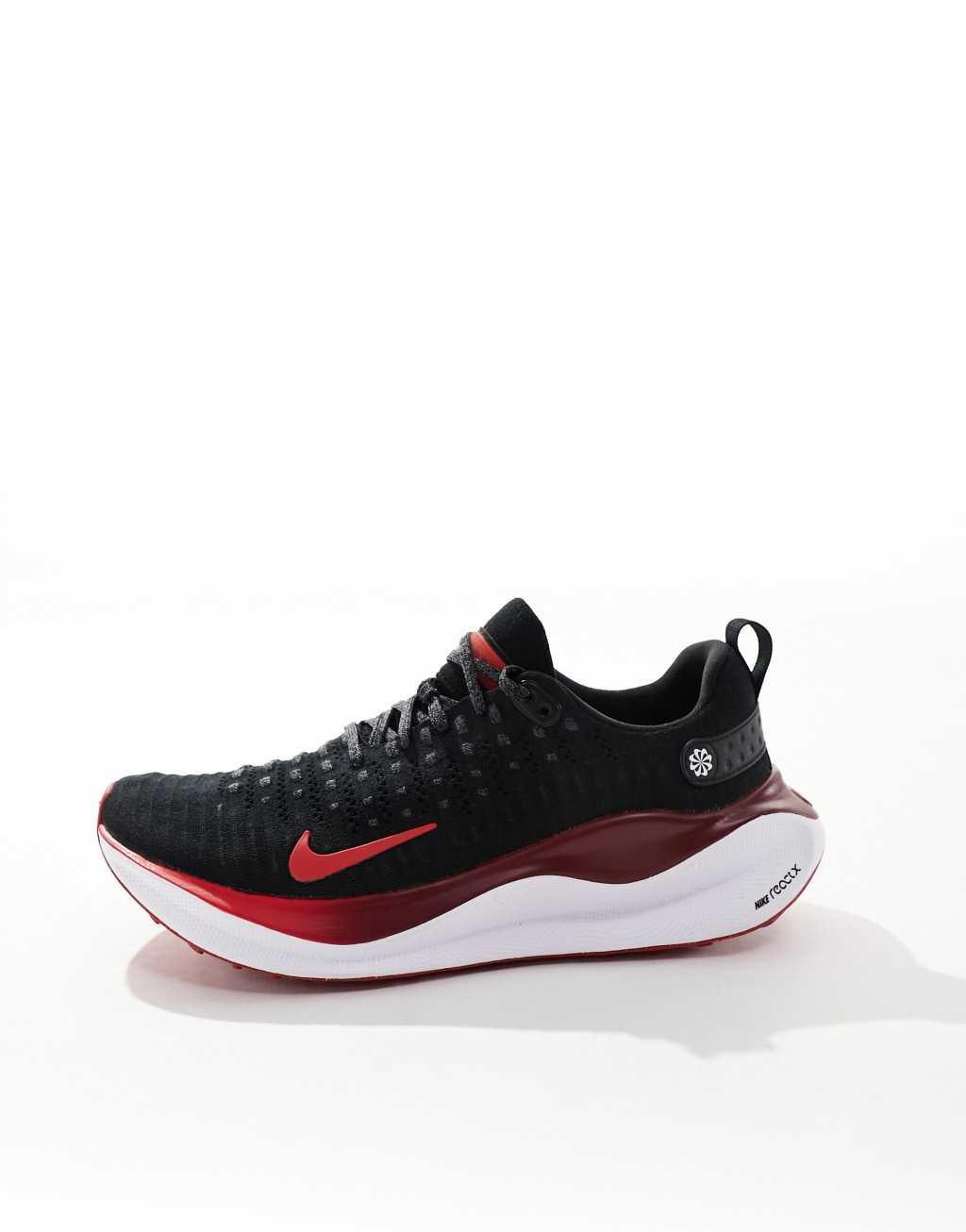 Nike Running Infinity Run 4 sneakers in black and red Product Image