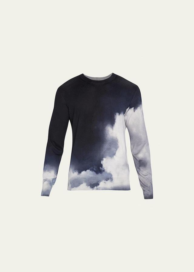 Mens Storm-Print Crew Sweater Product Image