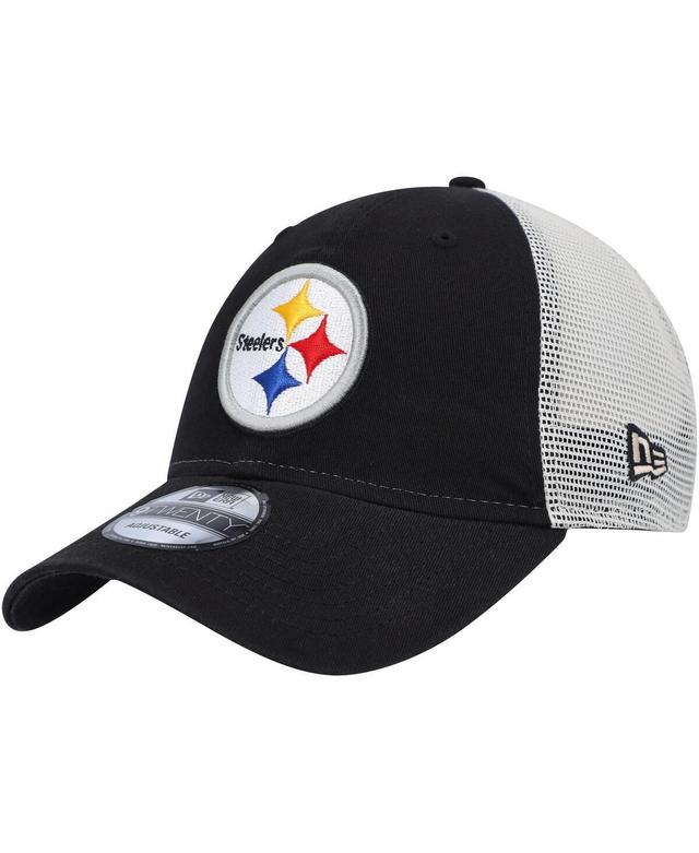 Mens New Era Black Pittsburgh Steelers Loyal 9Twenty Trucker Snapback Hat - Black Product Image