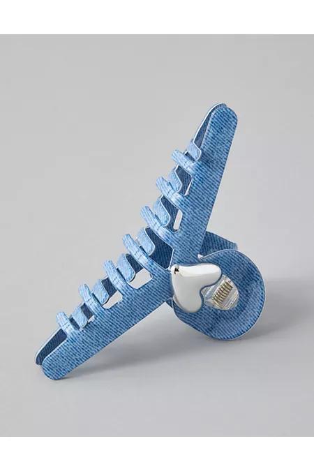 AE Denim-Print Claw Clip Women's Product Image