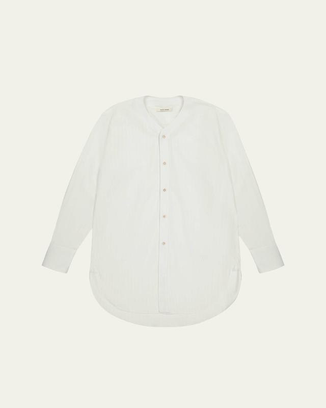 Mens Textured Tunic Button-Down Shirt Product Image