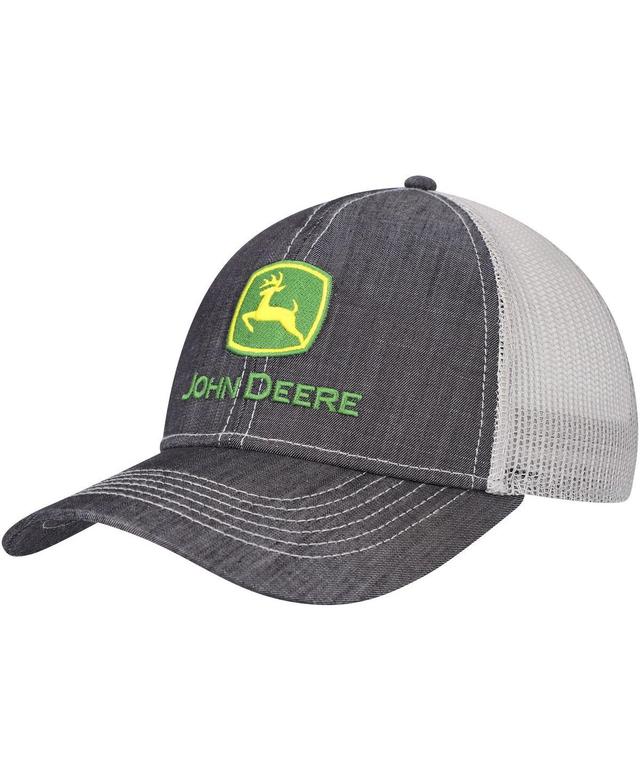 Mens Top of the World Black John Deere Classic Trucker Adjustable Hat Product Image