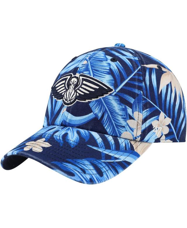 47 Brand Mens Navy New Orleans Pelicans Tropicalia Floral Clean Up Adjustable Hat Product Image