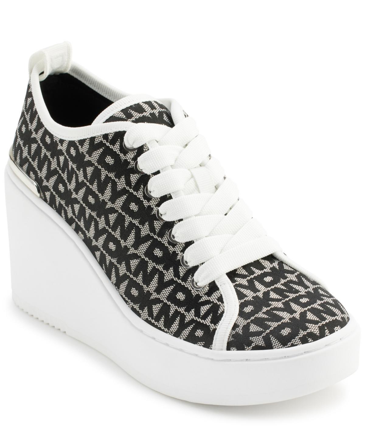 Dkny Womens Byla Lace Up Wedge Sneakers Product Image