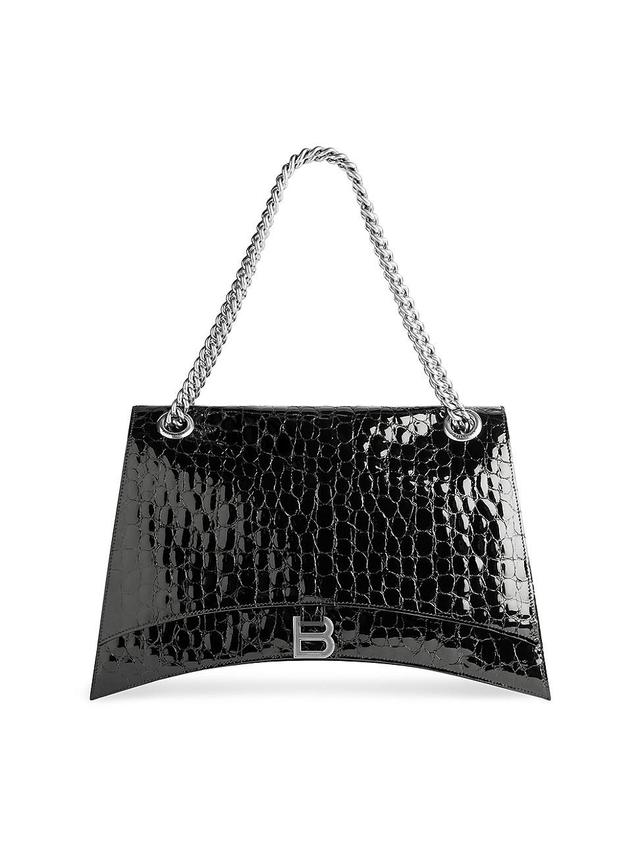 Womens Crush Large Chain Bag Crocodile Embossed Product Image