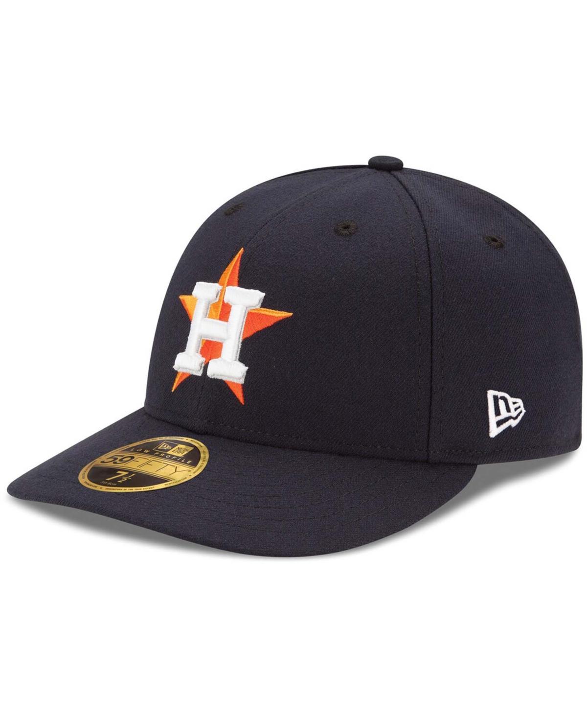 Mens New Era Houston Astros Home Authentic Collection On-Field Low Profile 59FIFTY Fitted Hat Blue Product Image