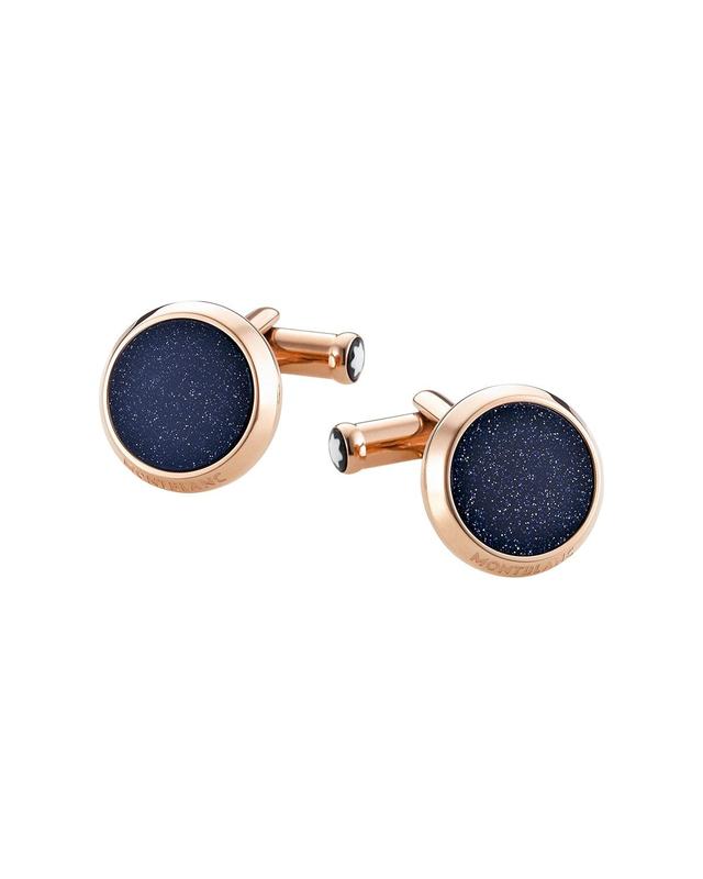 Mens Goldtone Stainless Steel Round Cufflinks Product Image