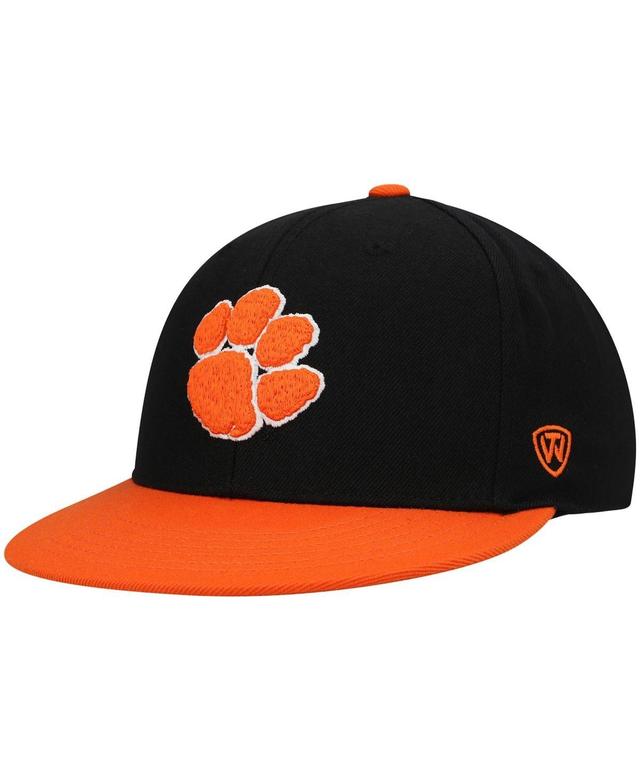 Mens Top of the World Black Clemson Tigers Team Color Two-Tone Fitted Hat - Black Product Image