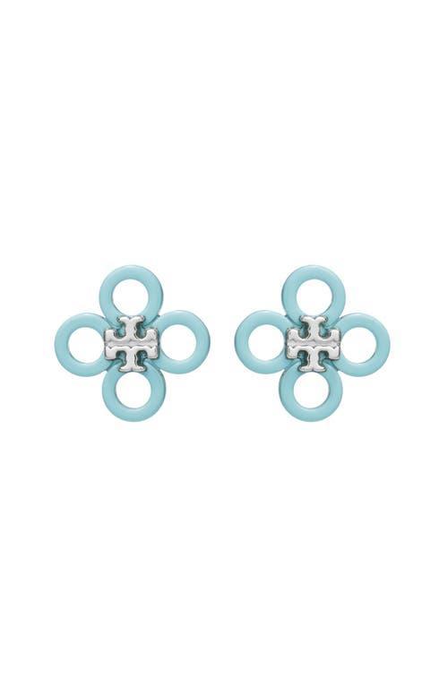 Tory Burch Small Kira Enamel Clover Stud Earrings Product Image