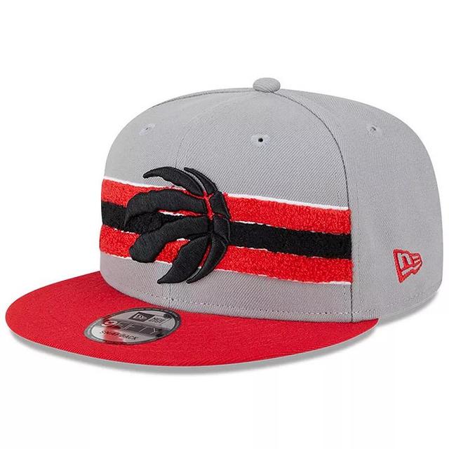 Mens New Era Gray Toronto Raptors Chenille Band 9FIFTY Snapback Hat Product Image