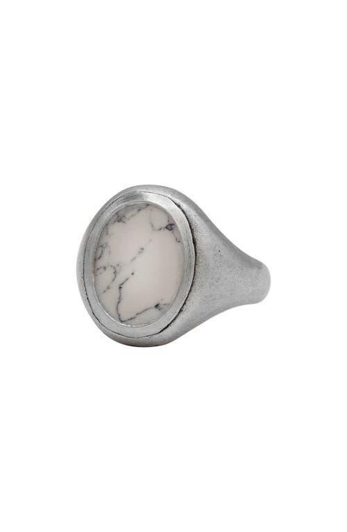 Mens Oval Howlite Statement Ring Product Image