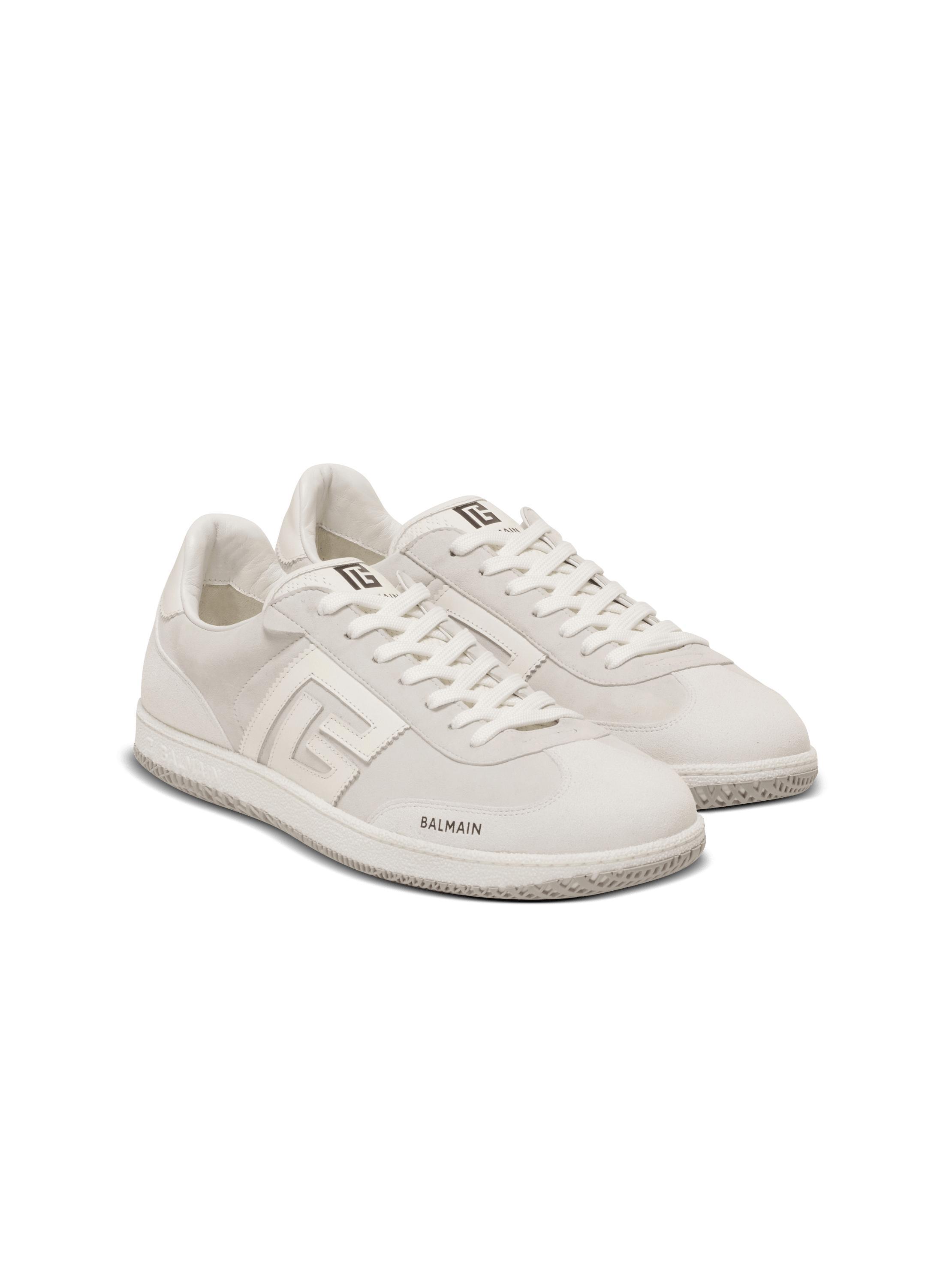 Balmain Swan sneakers in calfskin and suede Product Image