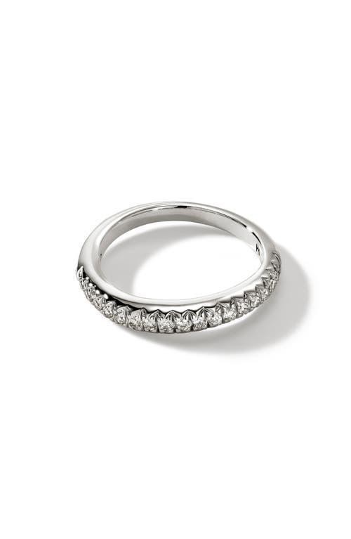 Womens Surf Sterling Silver & Diamond Band Ring Product Image