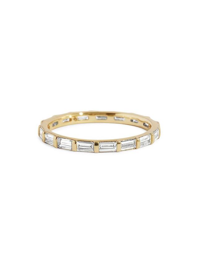 Womens Eternity Bands 14K Gold & 0.78 TCW Lab-Grown Diamond Baguette Bar Band Product Image