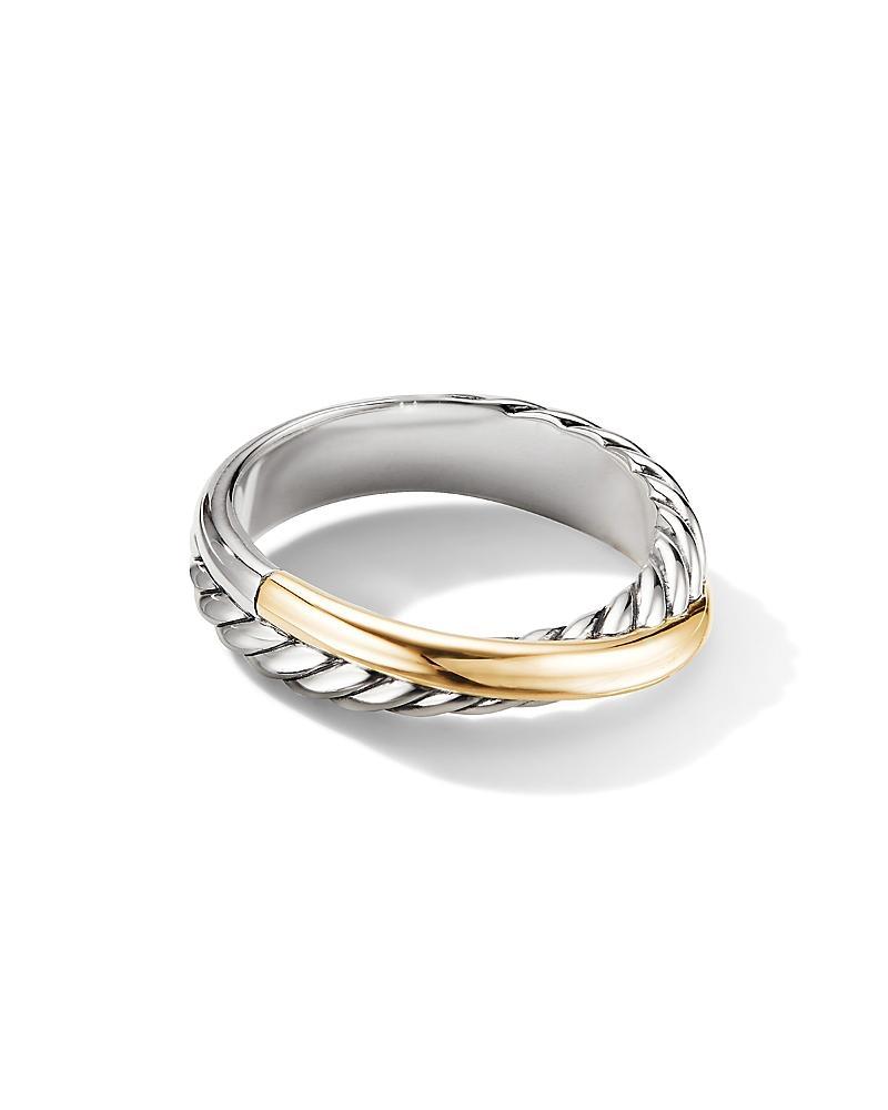 Womens Crossover Band Ring with 18K Yellow Gold Product Image